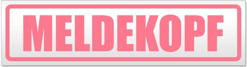 Kiwistar - Autoaufkleber - Hellrosa - 45 x 12 cm - Meldekopf - Hinweis Aufkleber Sticker für Auto, Kfz, Fahrrad, PKW, LKW