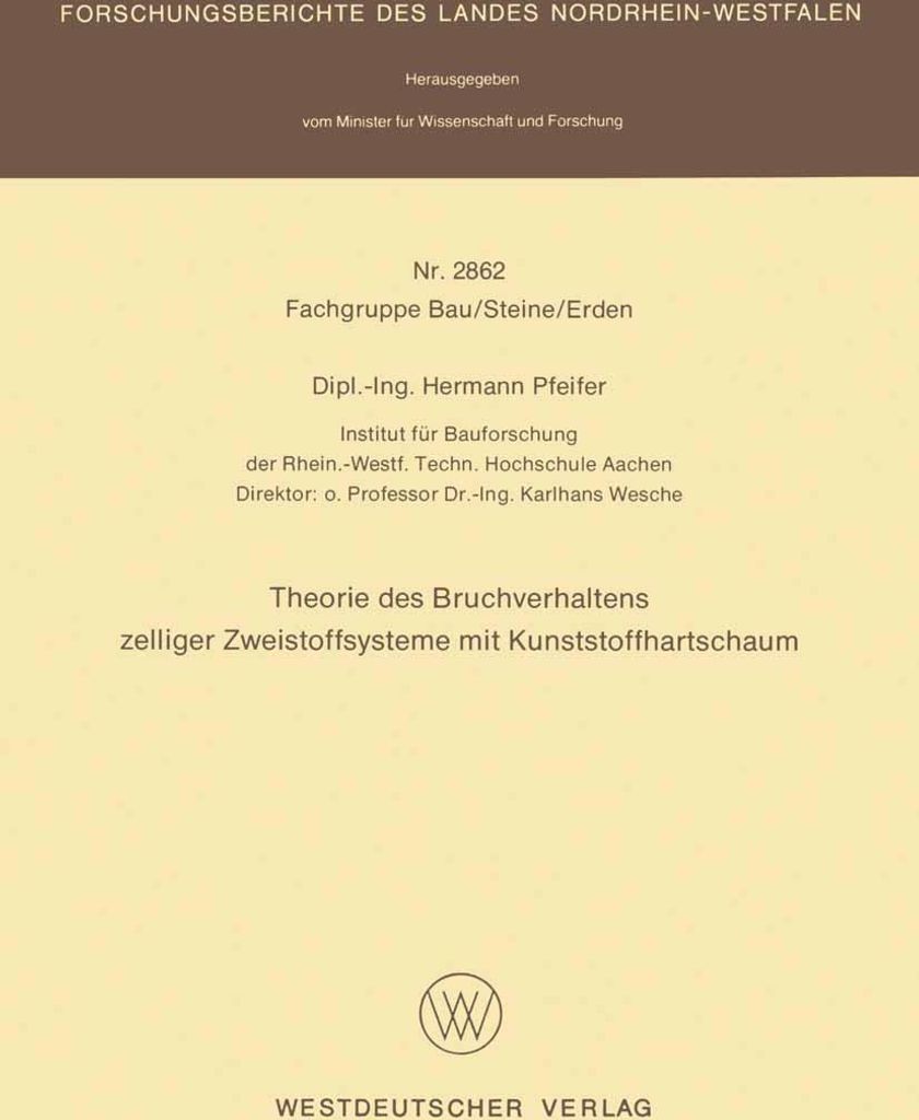 Theorie des Bruchverhaltens zelliger Zweistoffsysteme mit Kunststoffhartschaum