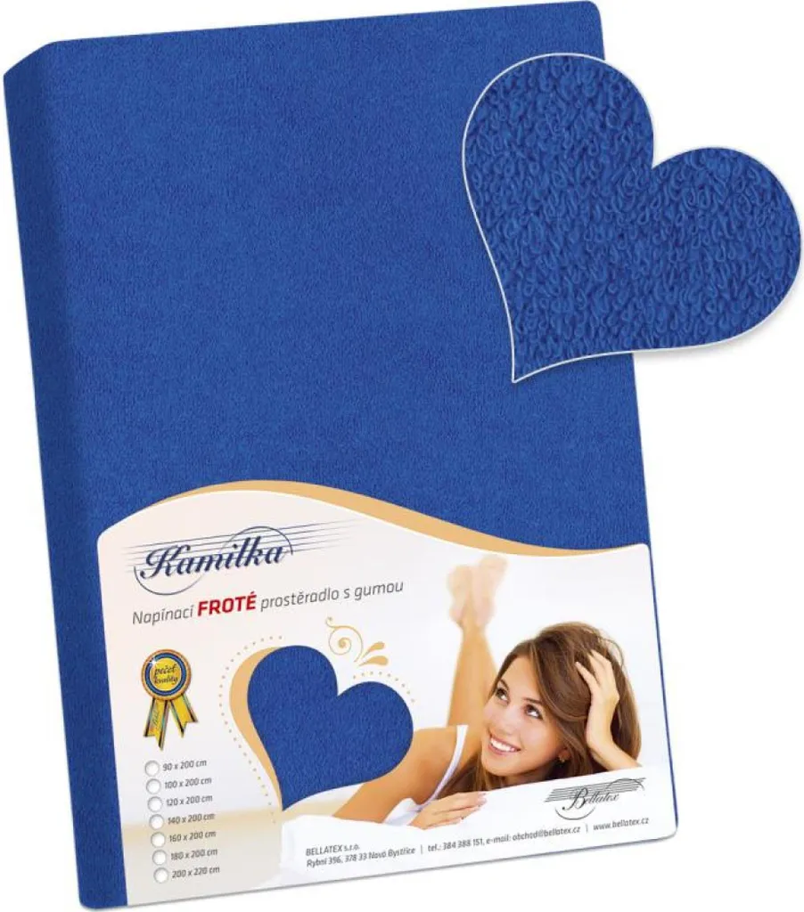 Lenzuolo con angoli in Spugna Blu 140x200 - No Stiro e Traspirante