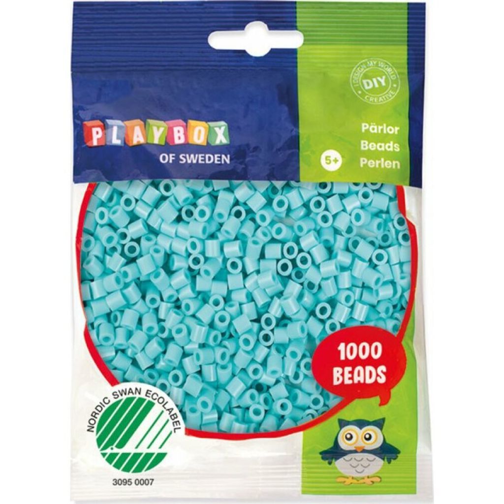 PLAYBOX Bü gelperlen pastell - tü rkis 1000St.