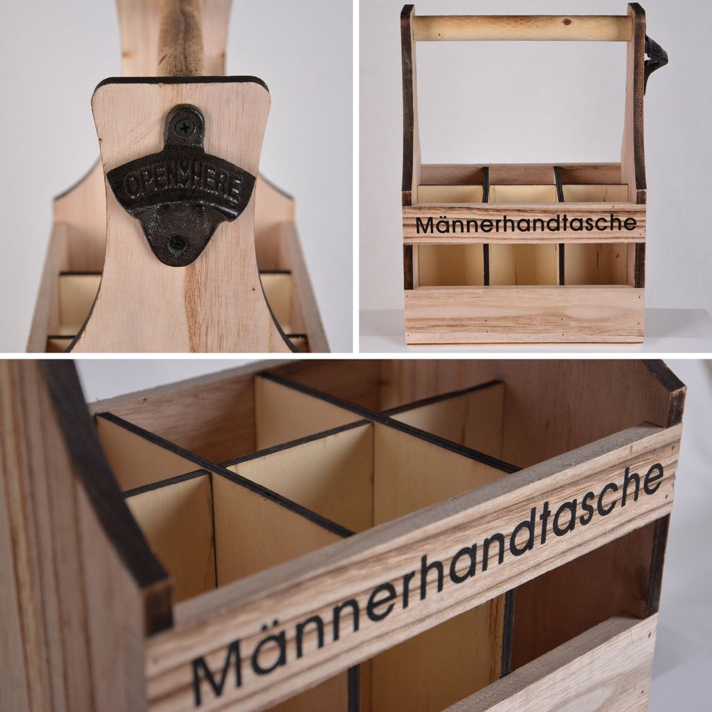 UNUS® Männerhandtasche Bier Flaschenträger 6 Flaschen Produktbild 3