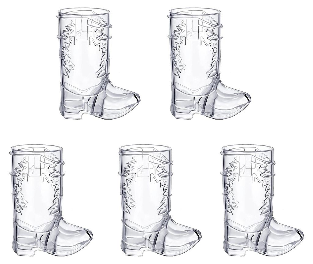 5 Stücke Cowboystiefel Weingläser Western Thema Party Becher Hartplastik Mini Compact Spaß Geburtstagsparty Tassen