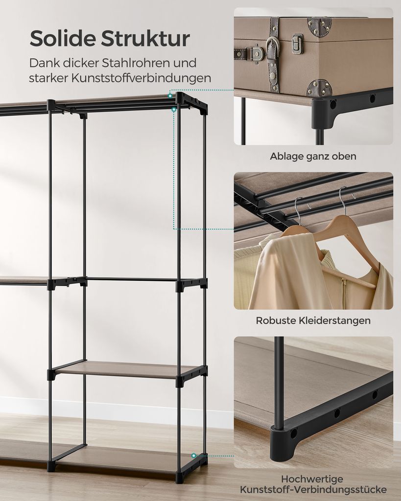 SONGMICS Kleiderschrank offen, Kleiderständer, Produktbild 5