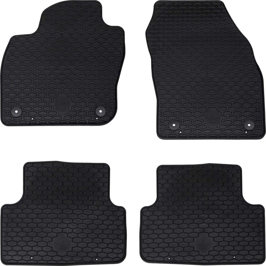 CLOIRS@ Autofußmatte 4 pcs - Einfach zu reinigen - Schwarz VW T-CROSS TPE