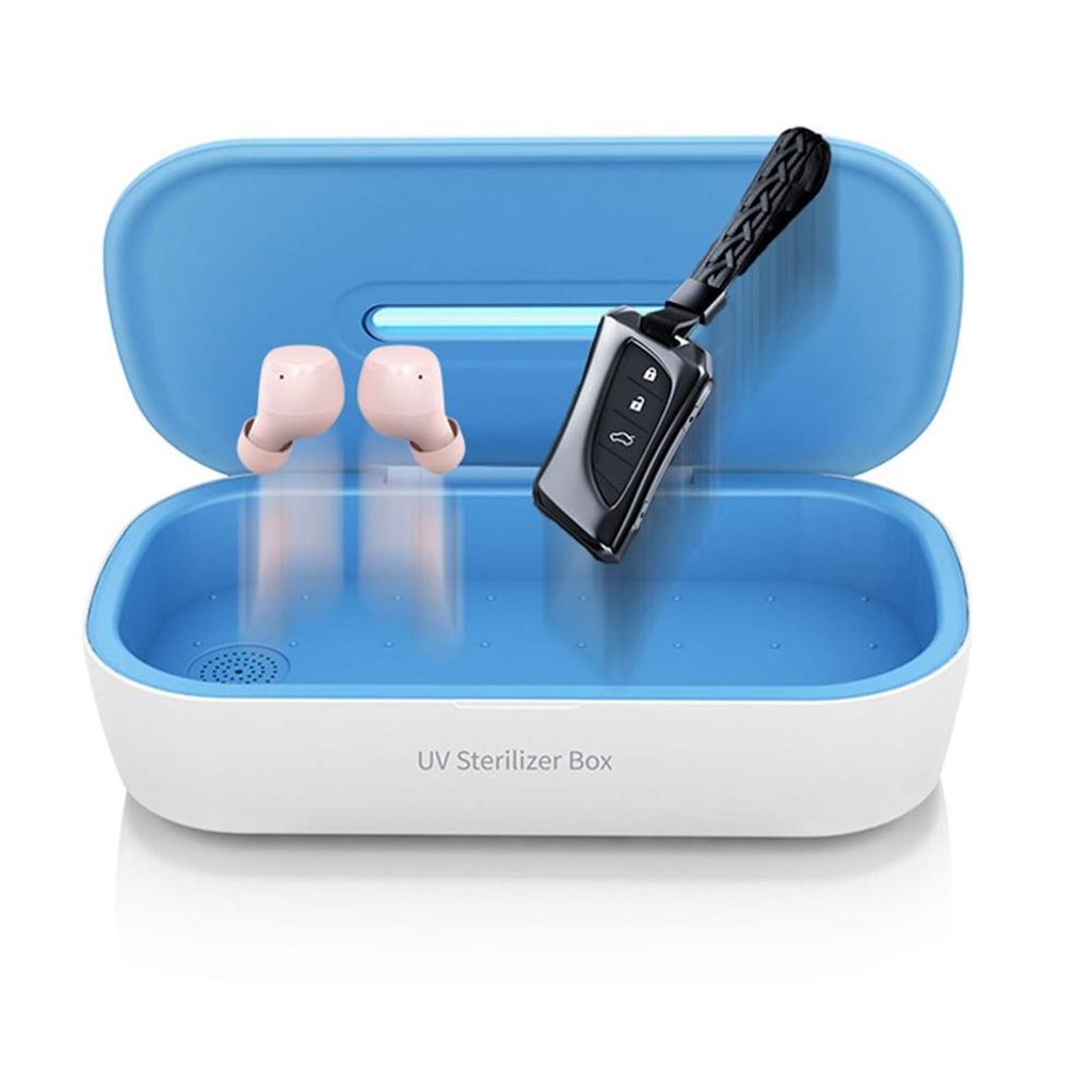 UV Desinfektionsbox mit Digitalanzeige USB – UV Handy Sterilisator für Masken | Nageltools mit 2 Tropfern