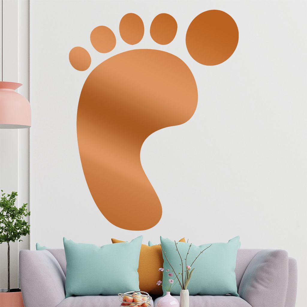 KIWISTAR Fuß Silhouette - Laufen Gesundheit Zehen Sohle Wandtattoo in 6 Größen - Wandaufkleber Wall Sticker - Dekoration, Küche, Wohnzimmer, Sc...
