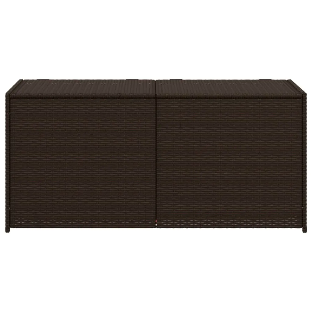 Rangement coussins de jardin 283L - Coffre polyrotin marron vidaXL - 4
