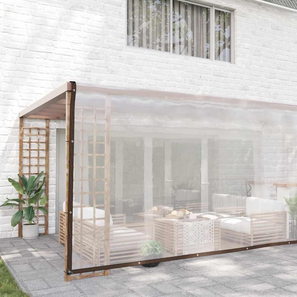 vidaXL Transparente Plane mit Ösen 6x10 m Polyethylen