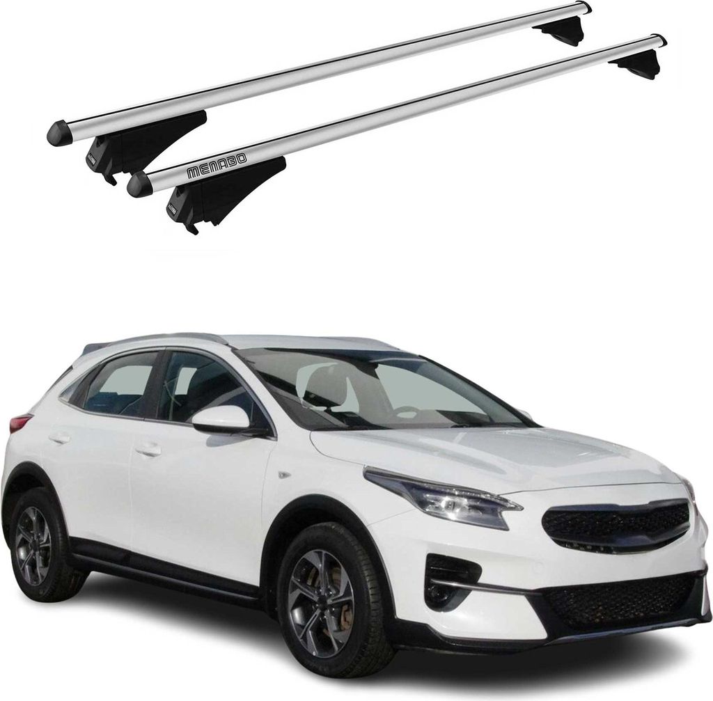 Menabo Dachträger Grundtäger für Kia XCeed 2019-2025 75kg Aluminium Silber 2 tlg