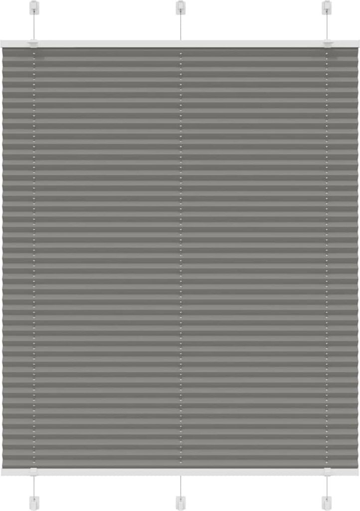 Plissee Anthrazit 110x100 cm Stoffbreite 109,4 cm Polyester