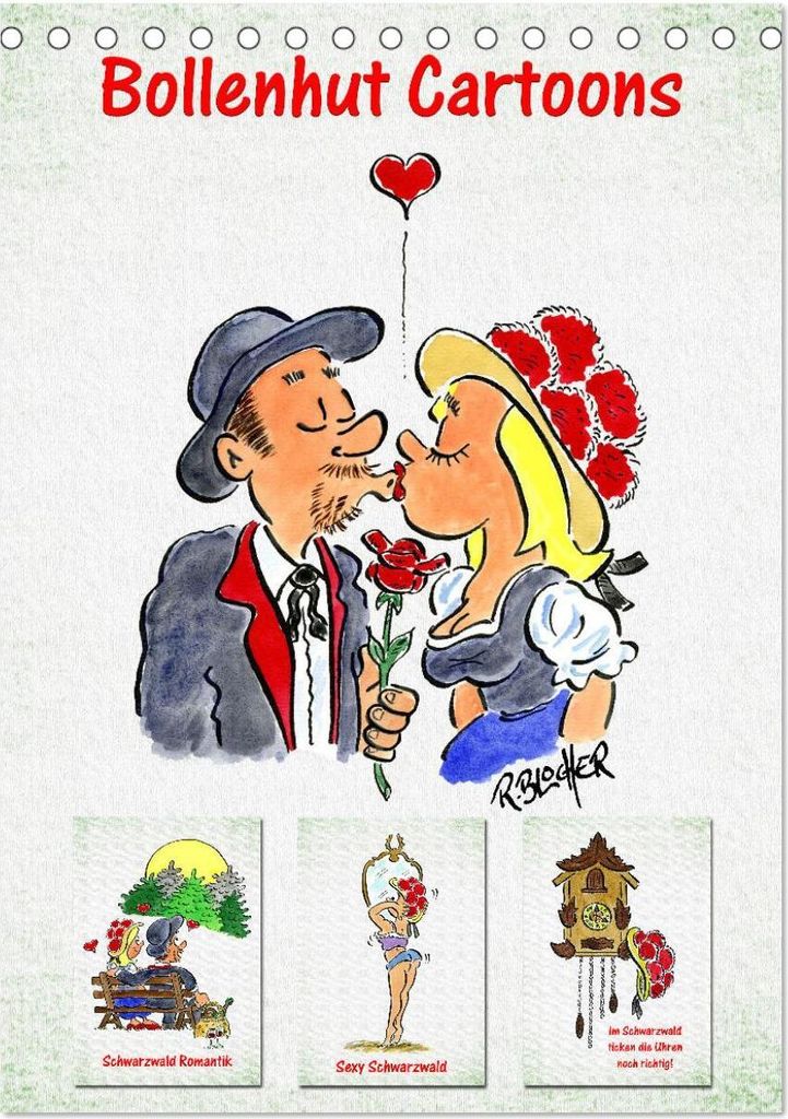 Bollenhut Cartoons (Tischkalender 2026 DIN A5 hoch), CALVENDO Monatskalender