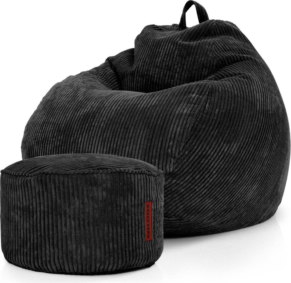 Green Bean® 2er Set Indoor XXL Sitzsack + Pouf mit Produktbild 