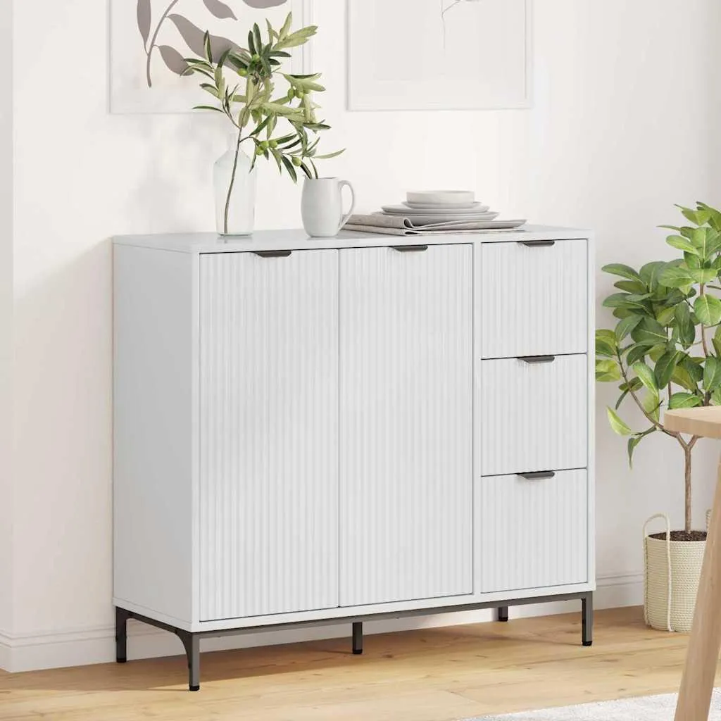 vidaXL Sideboard Bianco Lucido 89,5x33x82 | Arredo Moderno Low Cost