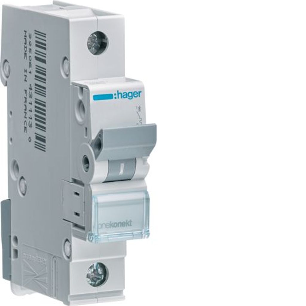 HAGER MCB Leitungsschutzschalter 6kA 1P C 2A MCN102E Produktbild 