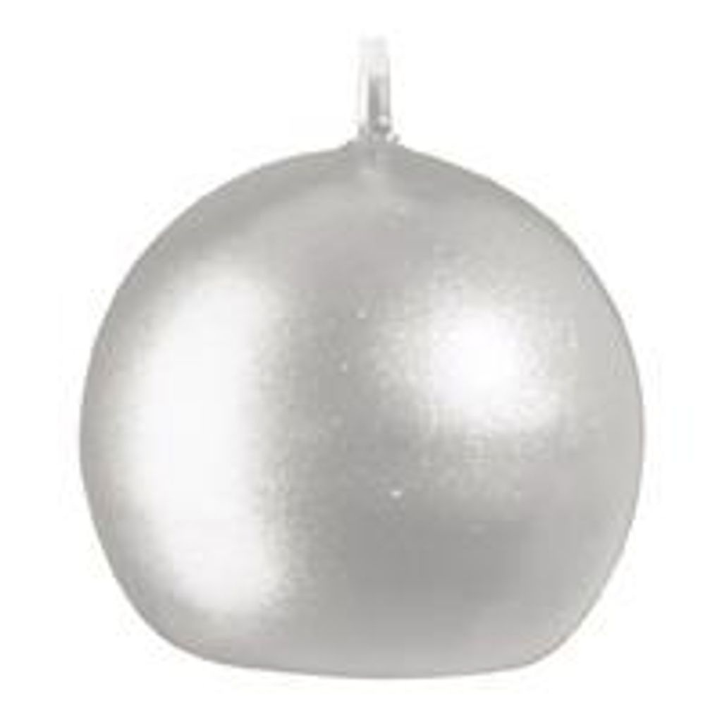 Kugelkerzen Metallic-Lack Silber Ø 4 cm, 12 Stück
