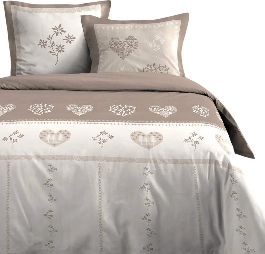 Parure de lit Modane respirante en percale de coton 80 fils