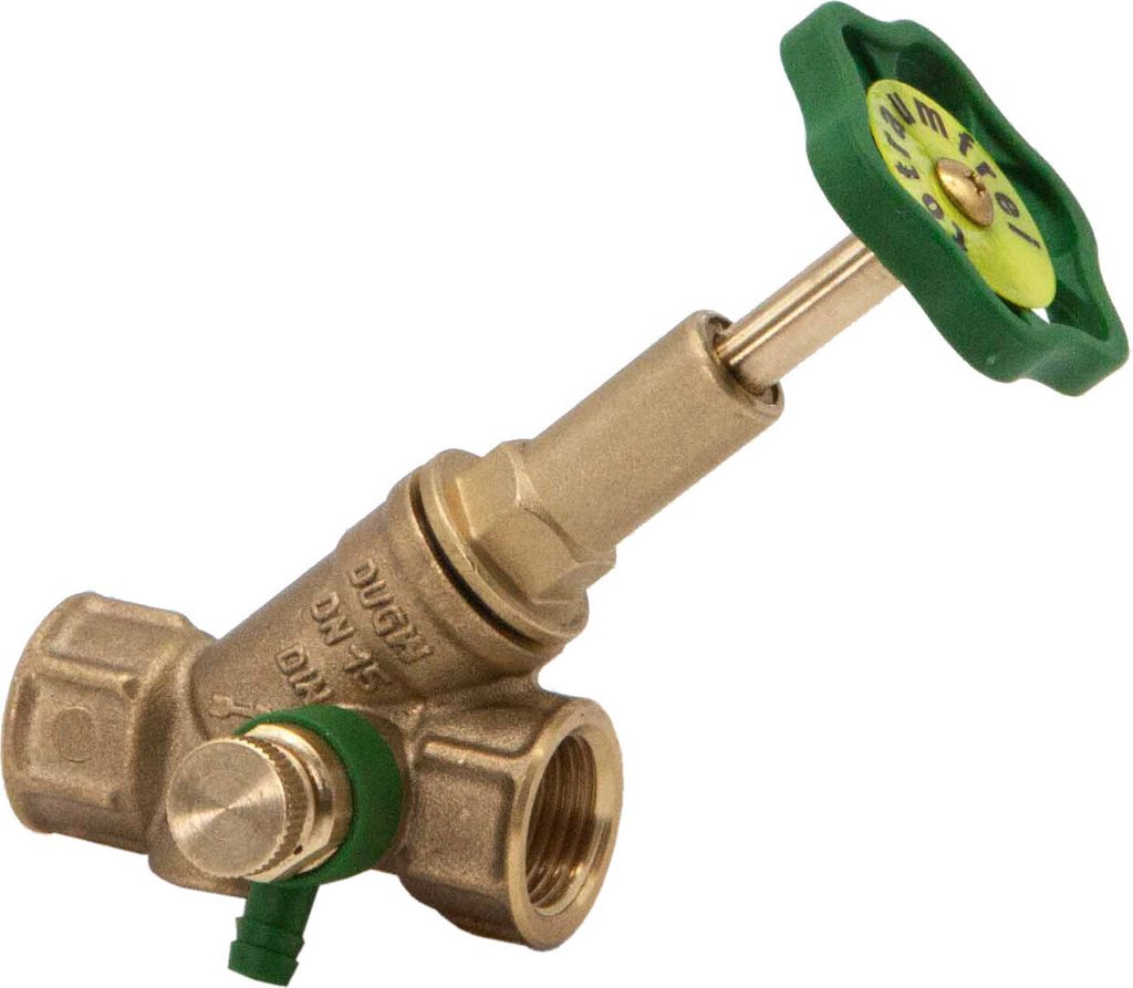 Schlösser Freistromventil / Schrägsitzventil 3/4 DN20 mit Entleerung