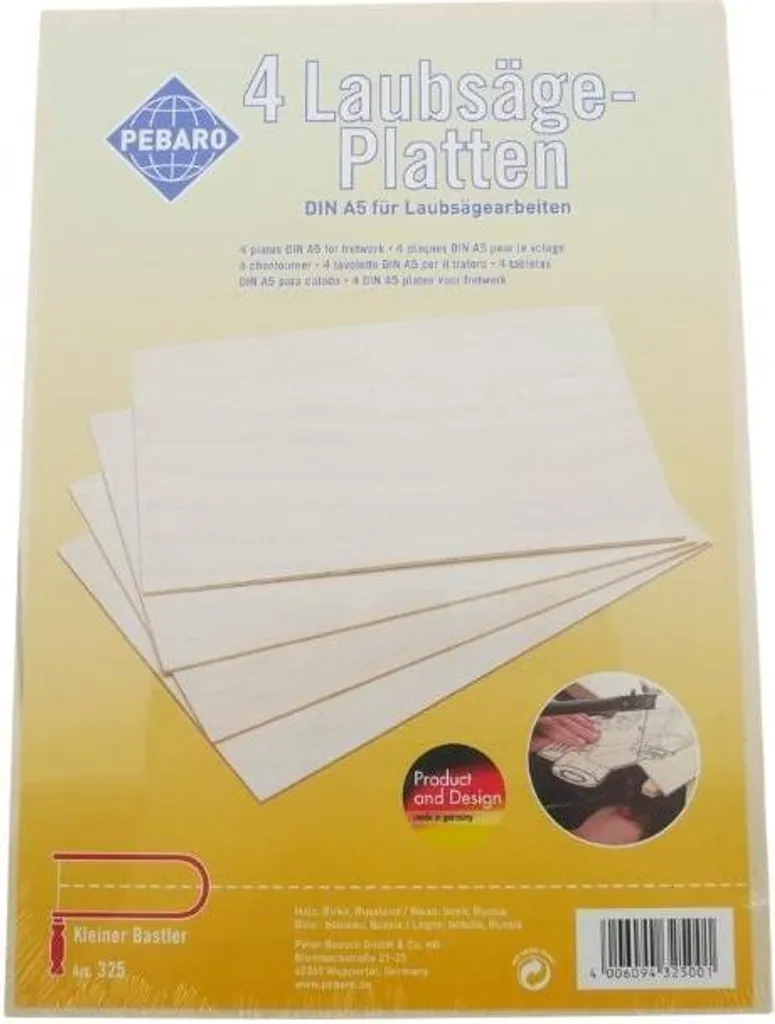 Plaque Bois Bouleau A5 Pebaro : Fini les Éclats lors de vos Découpes - 4 pzs