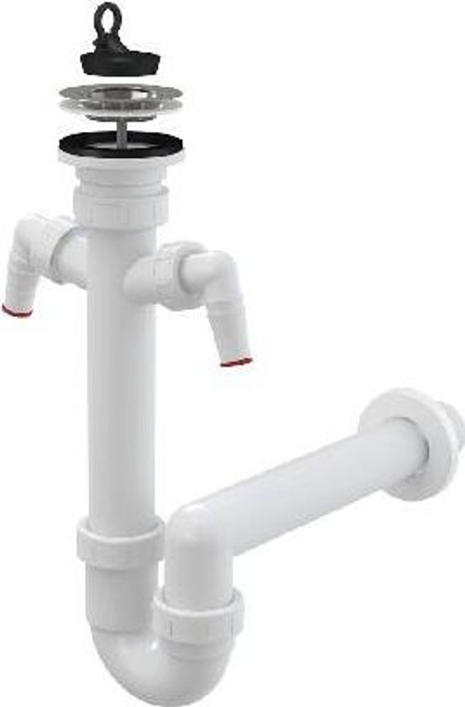 Alcadrain Sifóny - Drezový sifón, priemer 70 mm, s 2 Obrázok produktu 