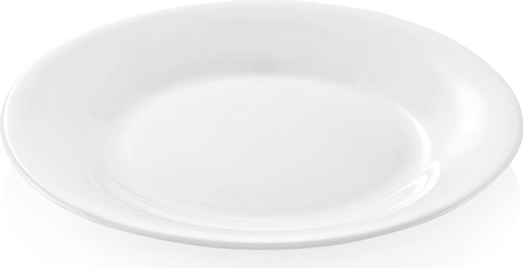 60x Teller flach Uni Ø 17,5 cm, weiß Opalglas