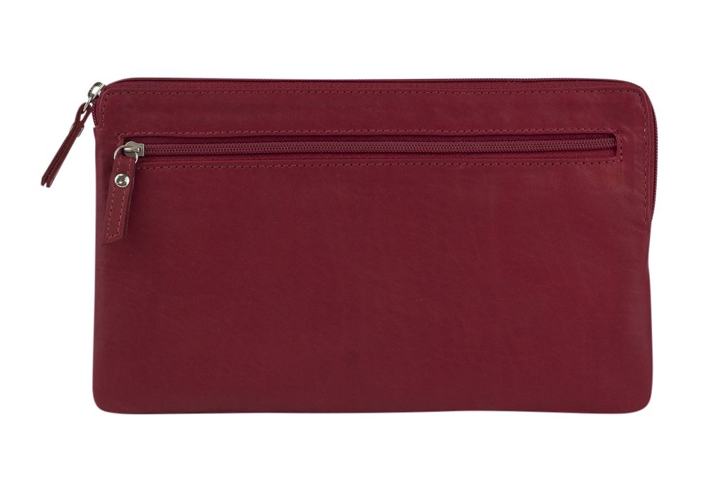 LEAS Banktasche Geldtasche Echt-Leder, rot - Produktbild 
