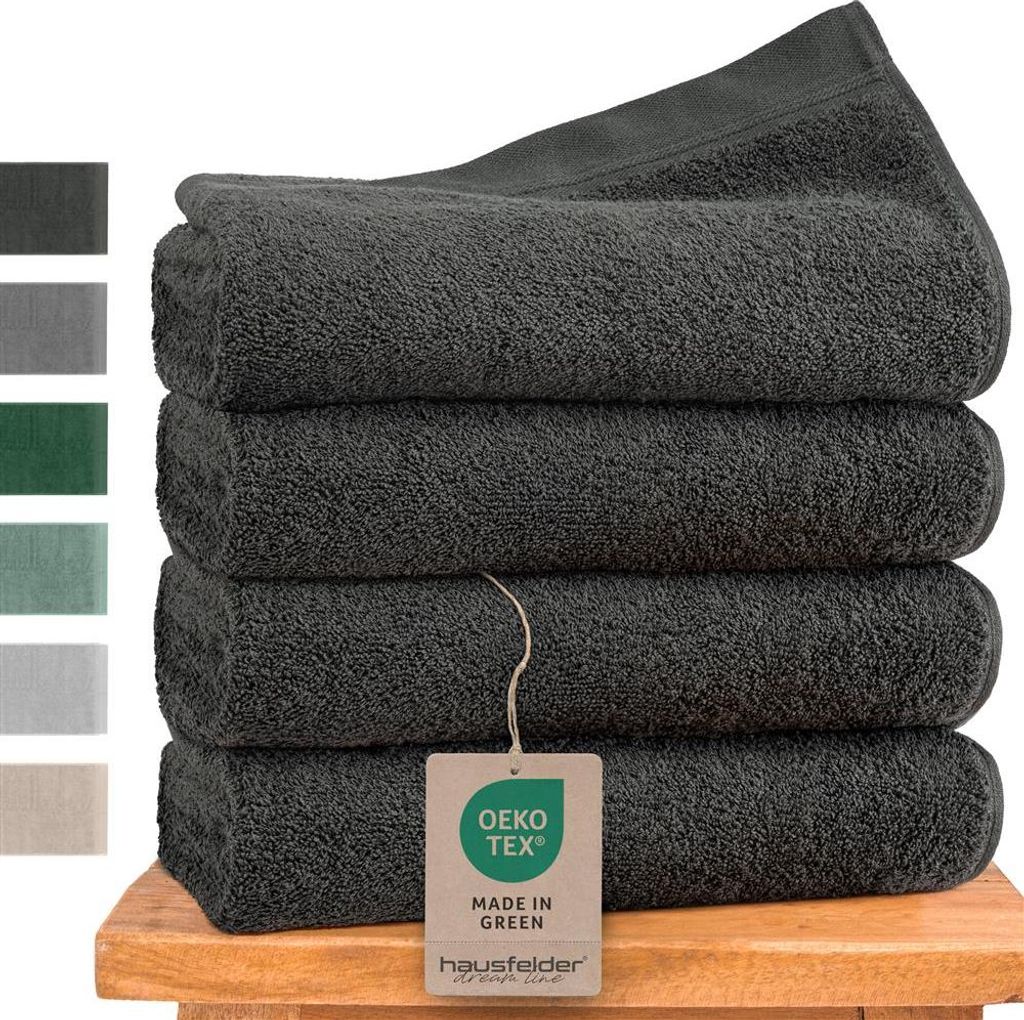 Hausfelder Handtücher Premium Handtuch Set (Anthrazit, 4 Produktbild 