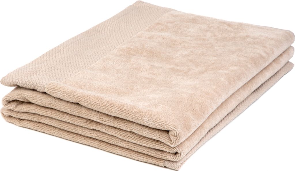 Handtuch Handtücher Badehandtuch Badetuch Duschtuch BOWIE Velours-Handtuch beige 70x130 cm HOMLA