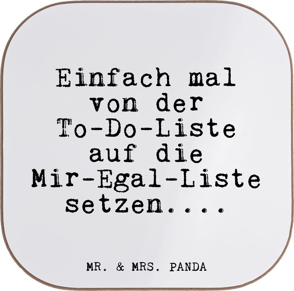 Mr. & Mrs. Panda Tassenuntersetzer Einfach mal von der... - Produktbild 