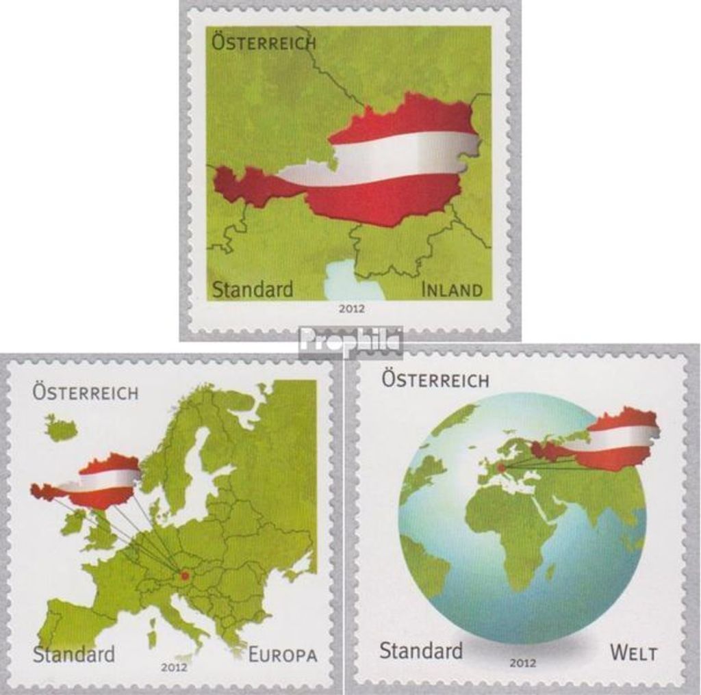 Briefmarken Österreich 2012 Mi 3005I-3007I (kompl.Ausg.) gestempelt Karten