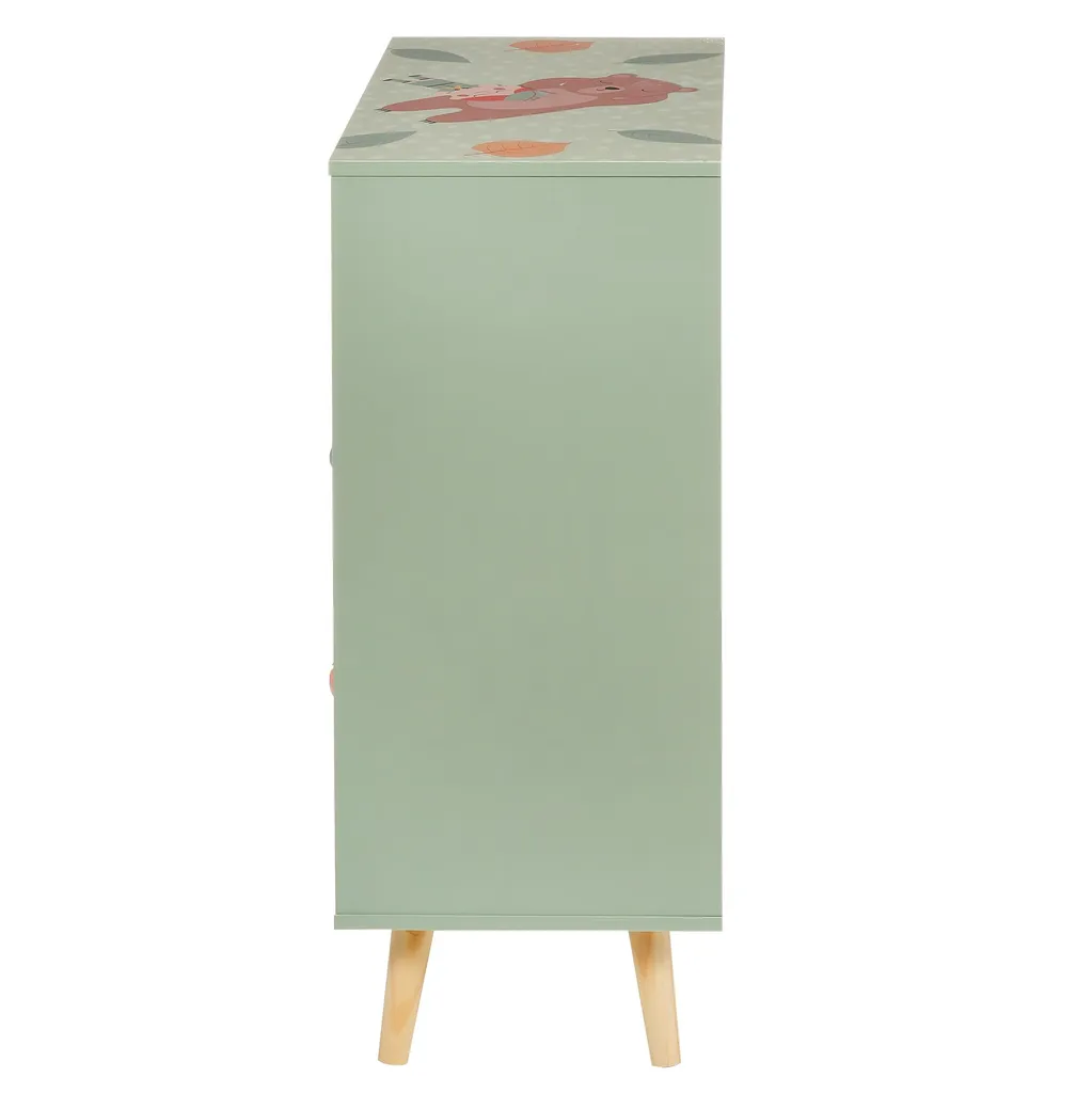 Rangement chambre d'enfant thématique ourson avec 2 bacs de stockage
