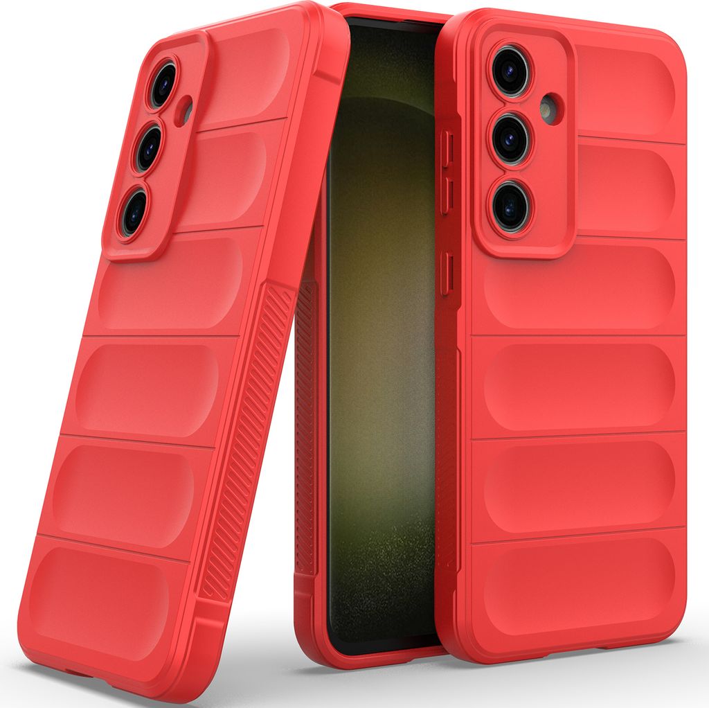 Handyhülle für Samsung Galaxy S24 FE Weich TPU Silikon Stossfest Anti-rutsch Hülle Rot
