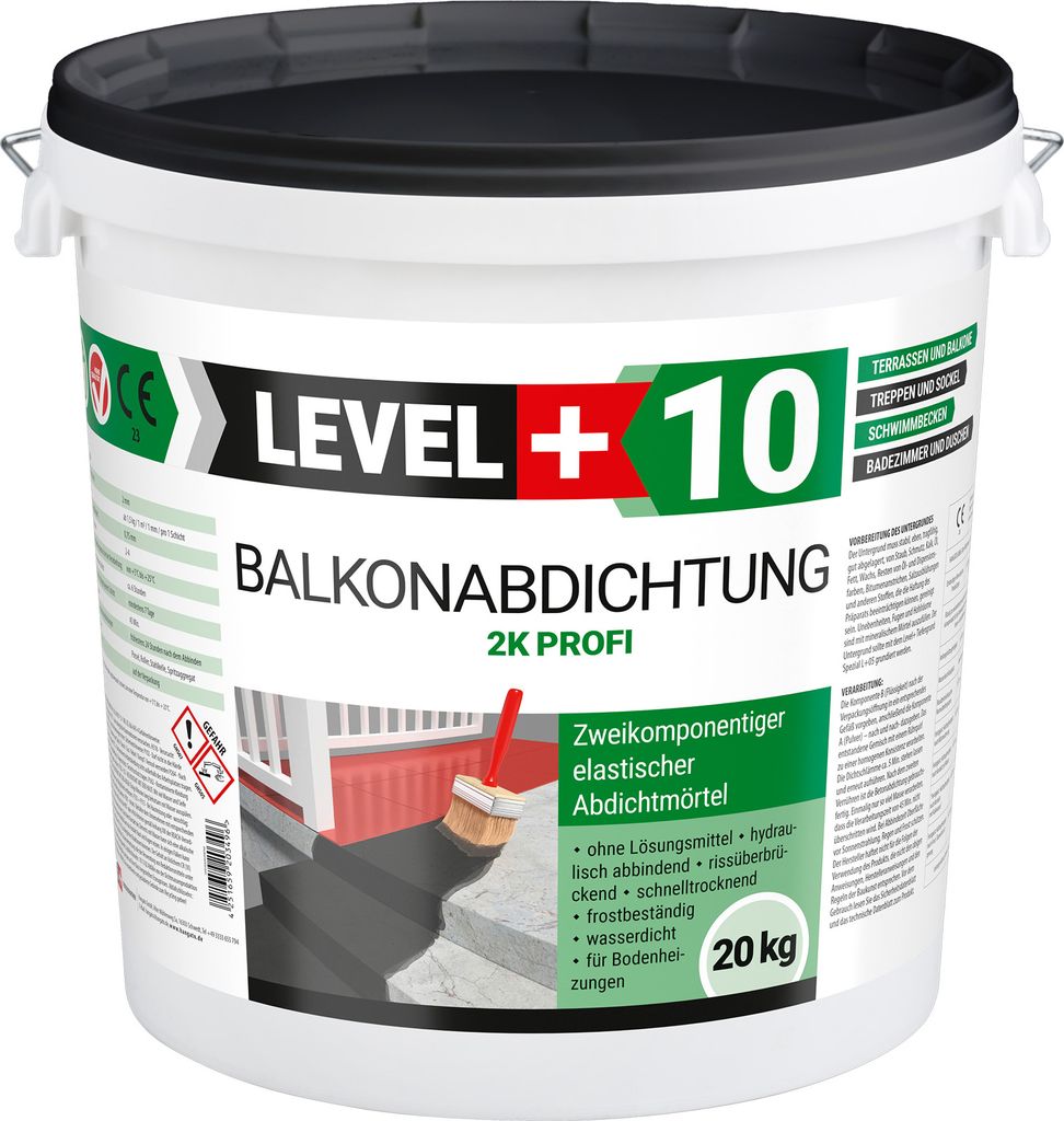 Balkonabdichtung 2K, 20 kg, Terrasse, Balkone, Keller, Produktbild 