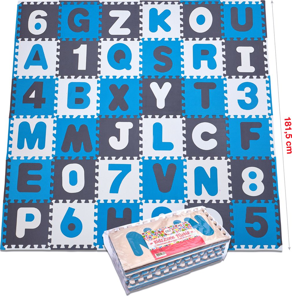 Pink Papaya Puzzlematte "Kidszone" -Türkis - 86 Teile + Rand