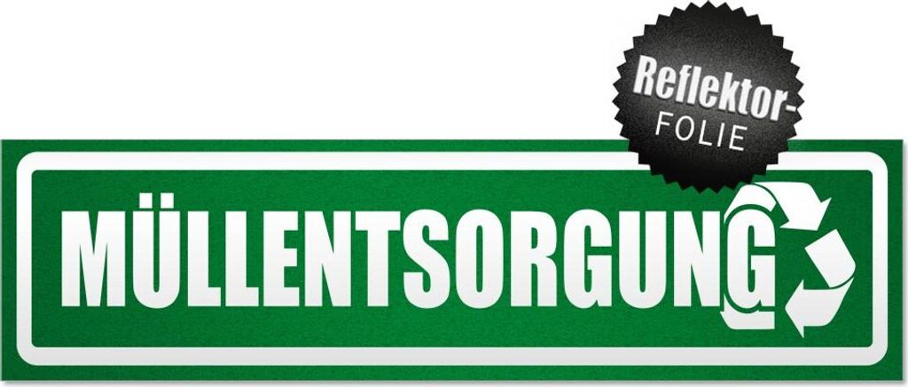 Müllentsorgung invertiert Magnetschild Schild magnetisch