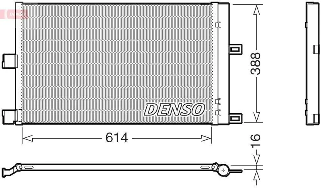 Condenseur DENSO DCN99080 en aluminium pour Tesla Model 3 haute qualité