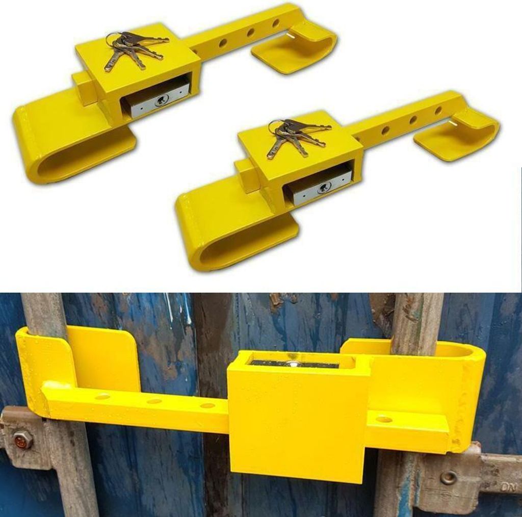 2 Container Schloss Sicherheitsschloss Diebstahlschutz Bügelschloss 4 Schlüssel
