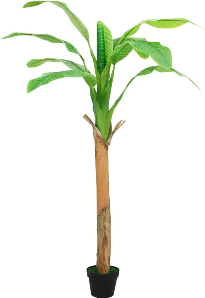 vidaXL Albero di banane artificiale con vaso 180 cm verde