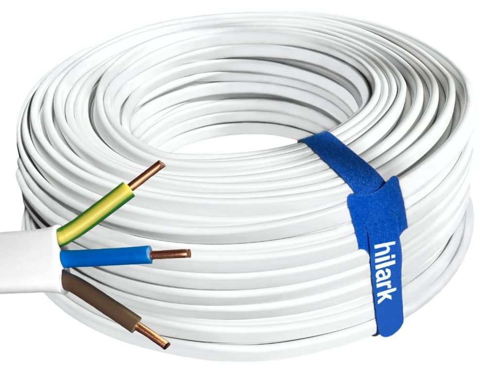 Flaches Installationskabel YDYp 3x1,5 mm² 10 m Produktbild 