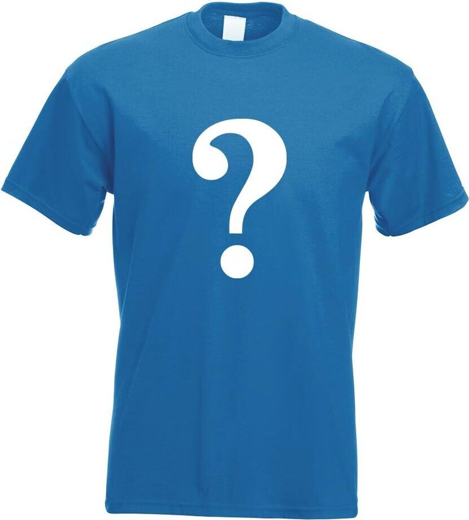 Kiwistar - T-Shirt - royal - Fragezeichen Piktogramm Motiv Bedruckt Funshirt Design Print - mit Motiv Bedruckt - Funshirt Design - Sport - Freizeit...