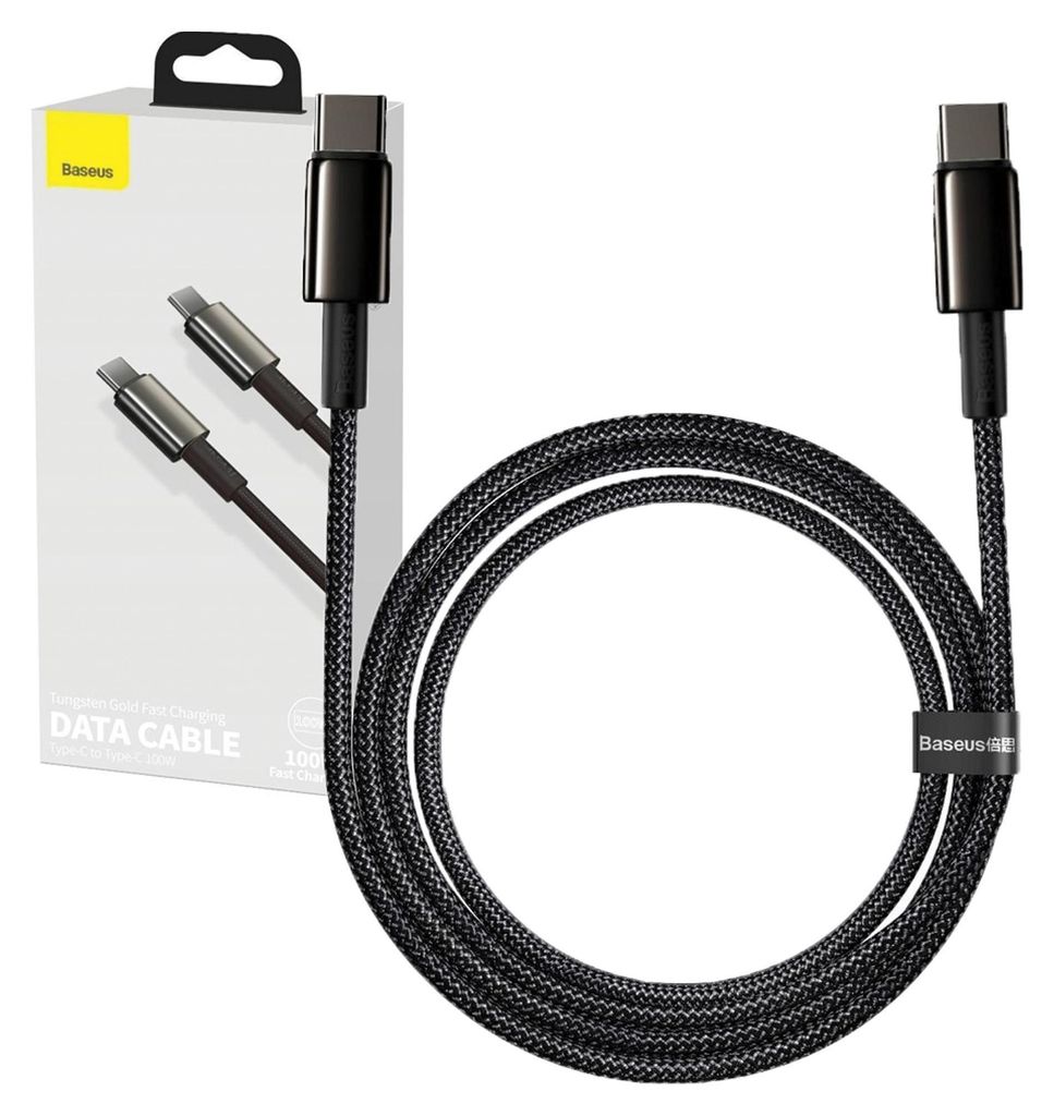 Cavo Usb-C Do Usb-C Baseus Tungsteno Oro, 100W, 2M (Czarny) Immagine del prodotto 