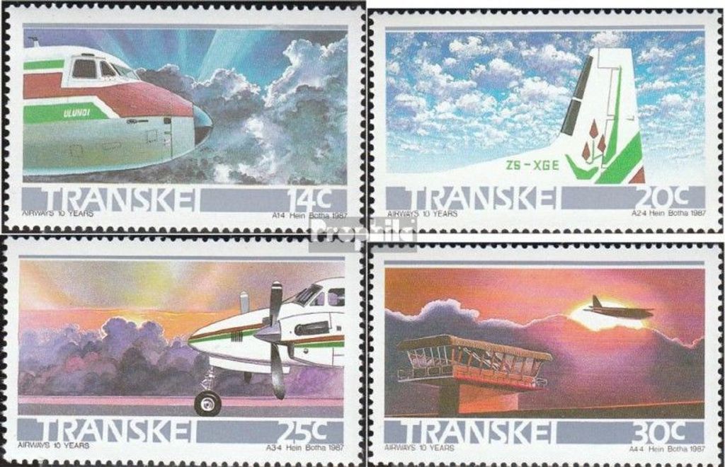 Briefmarken Südafrika - Transkei 1987 Mi 197-200 (kompl.Ausg.) postfrisch Fluggesellschaft