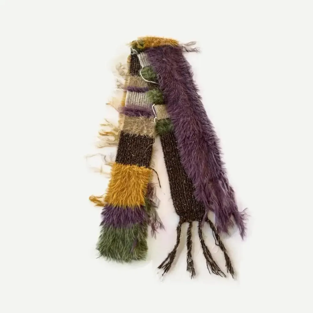 Écharpe femme en maille tricotée épaisse pour l'hiver modèle LILA violet