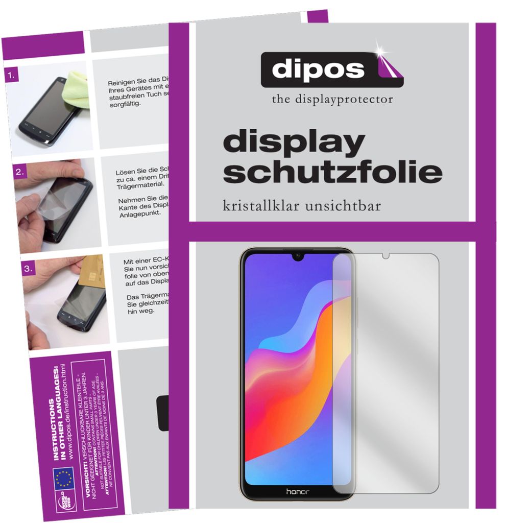 2x Schutzfolie für Honor 8A Pro klar Displayschutzfolie Produktbild 