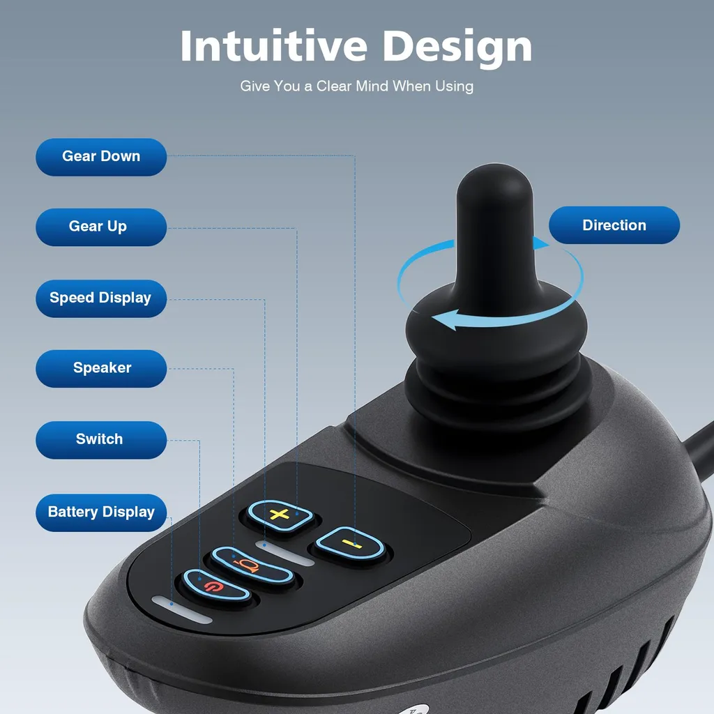 Manette de Commande Fauteuil Roulant Électrique 50A Étanche IPX3