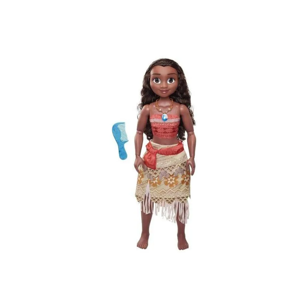 Disney Vaiana Poupée avec Brosse à Cheveux - Figurine Articulée 38 cm