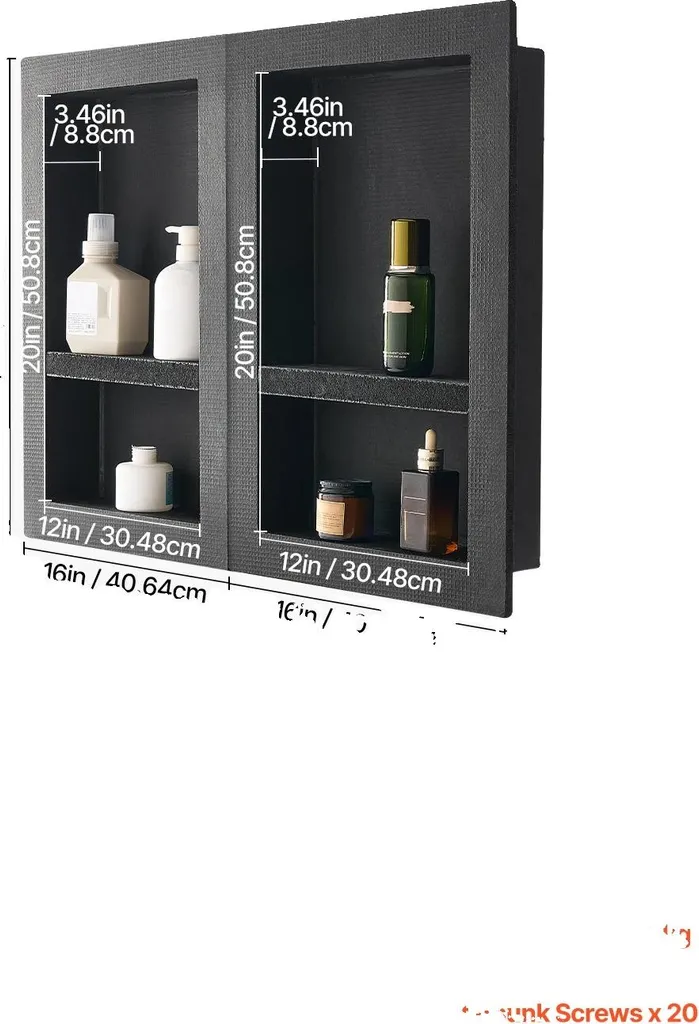 Nicchia per Doccia di Design 40x60 cm - Mensola Incasso Waterproof