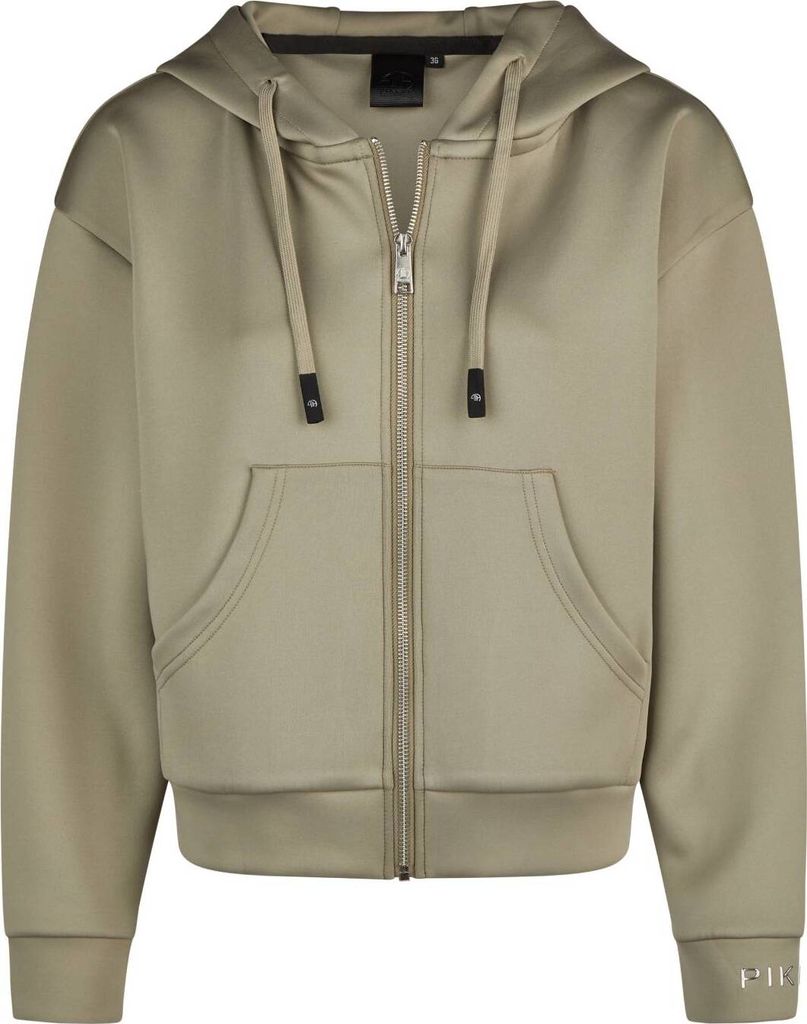 Pikeur Damenhoody, HOODY Jacke, Sweatjacke " ATHLEISURE " Größe - 34 Farbe - light moos