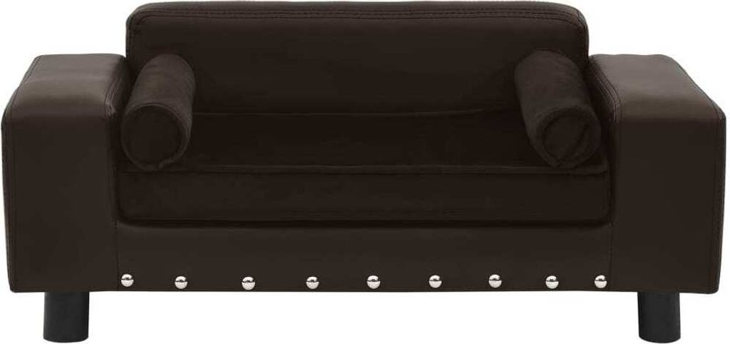 vidaXL Divano per cani marrone 81x43x31 cm in peluche e Immagine del prodotto 