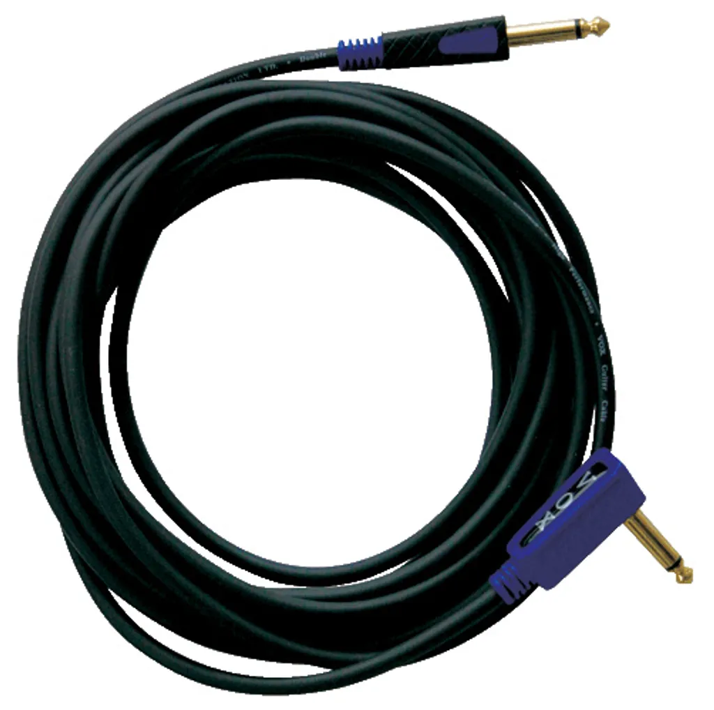 Vox VGS-30 Câble Jack Guitare 3m avec Connecteurs Droit et Coudé