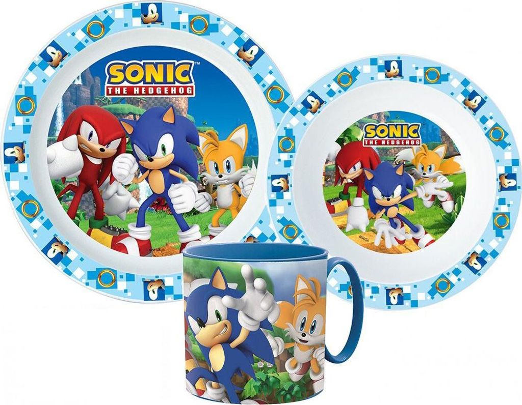 Sonic the Hedgehog Geschirrset Mikroplastik + Becher 265 ml